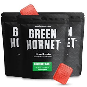 GREEN HORNET - Sundae Driver (100mg) Mixed Fruit Live Resin Gummies 
