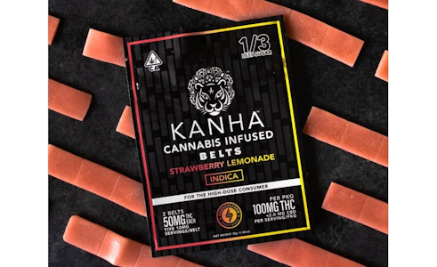 Kanha - Sour Strawberry Lemonade Belts 100mg