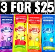  #ON SALE -GET ANY 3 BURSTS GUMMYS FOR $25-MIX N MATCH-THATS 600MG THC FOR ONLY $25-NO LIMIT-CANNOT COMBINE WITH % DISCOUNTS