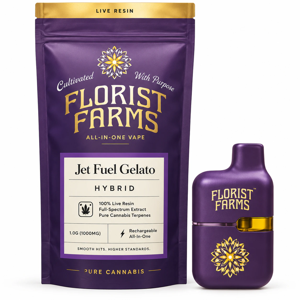 Florist Farms - Florist Farms | Live Resin | Jet Fuel Gelato | 1.g Main Image