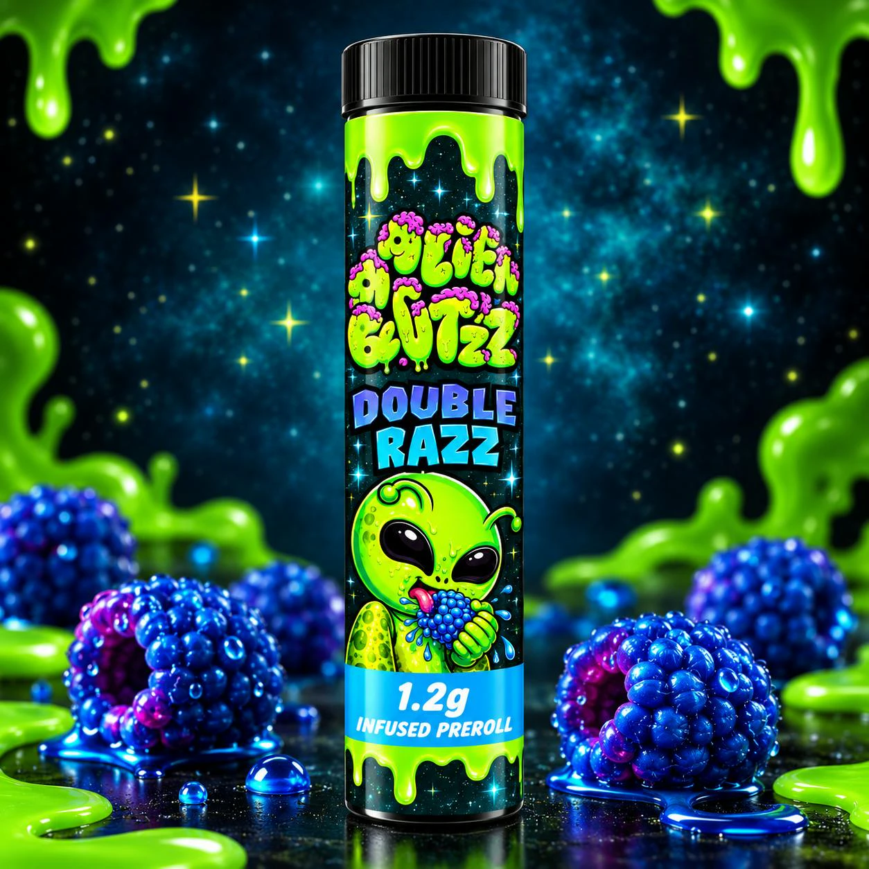 Alien Brainz - Alien Brainz - 1.2G Infused Double Razz Pre-Roll Main Image