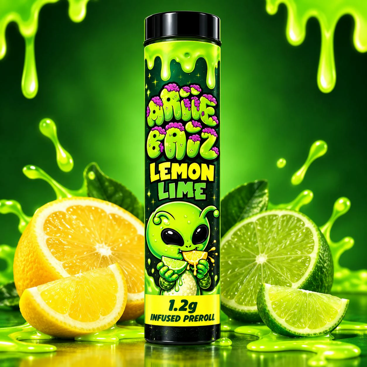 Alien Brainz - Alien Brainz - 1.2G Infused Lemon Lime Pre-Roll Main Image