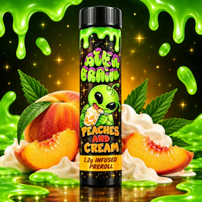 Alien Brainz - 1.2G Infused Peaches & Cream Pre-Roll