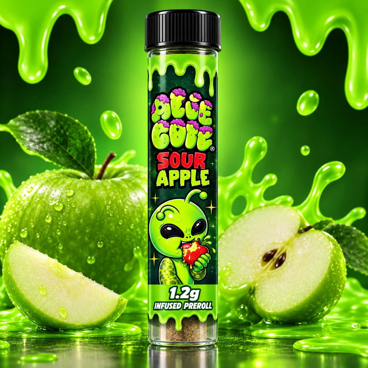 Alien Brainz - Alien Brainz - 1.2G Infused Sour Apple Pre-Roll Main Image