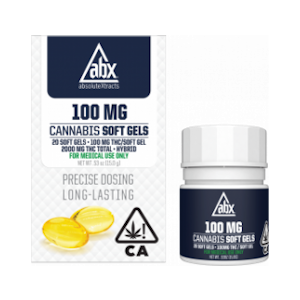 Absolute Extracts - [ABX] THC Soft Gels - 100mg - 20ct Refresh (Medicinal Use ONLY)