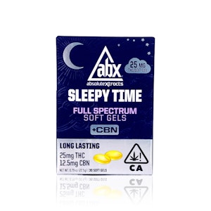 ABX  - ABX - Capsule - Sleepy Time - 25 MG Soft Gels + CBN - Hash Rosin - 30-Count - 750MG