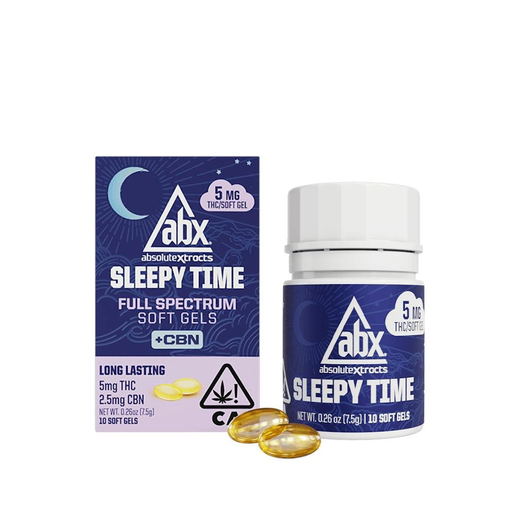 ABX Sleepy Time Solventless + CBN Soft Gels 5mg THC (10 capsules)