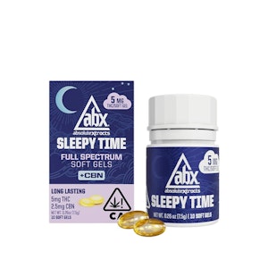 ABSOLUTE XTRACTS - ABX Sleepy Time Solventless + CBN Soft Gels 5mg THC (10 capsules)
