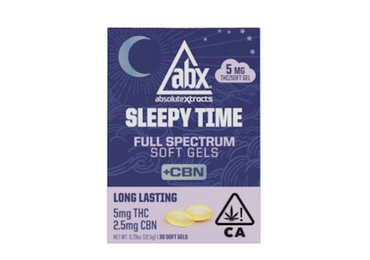  Sleepy Time Solventless + CBN| 5mg Soft Gels | 10 Capsules | ABX 