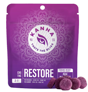 KANHA - Restore Açaí Blueberry 2:1 100pk Gummies - 10mg