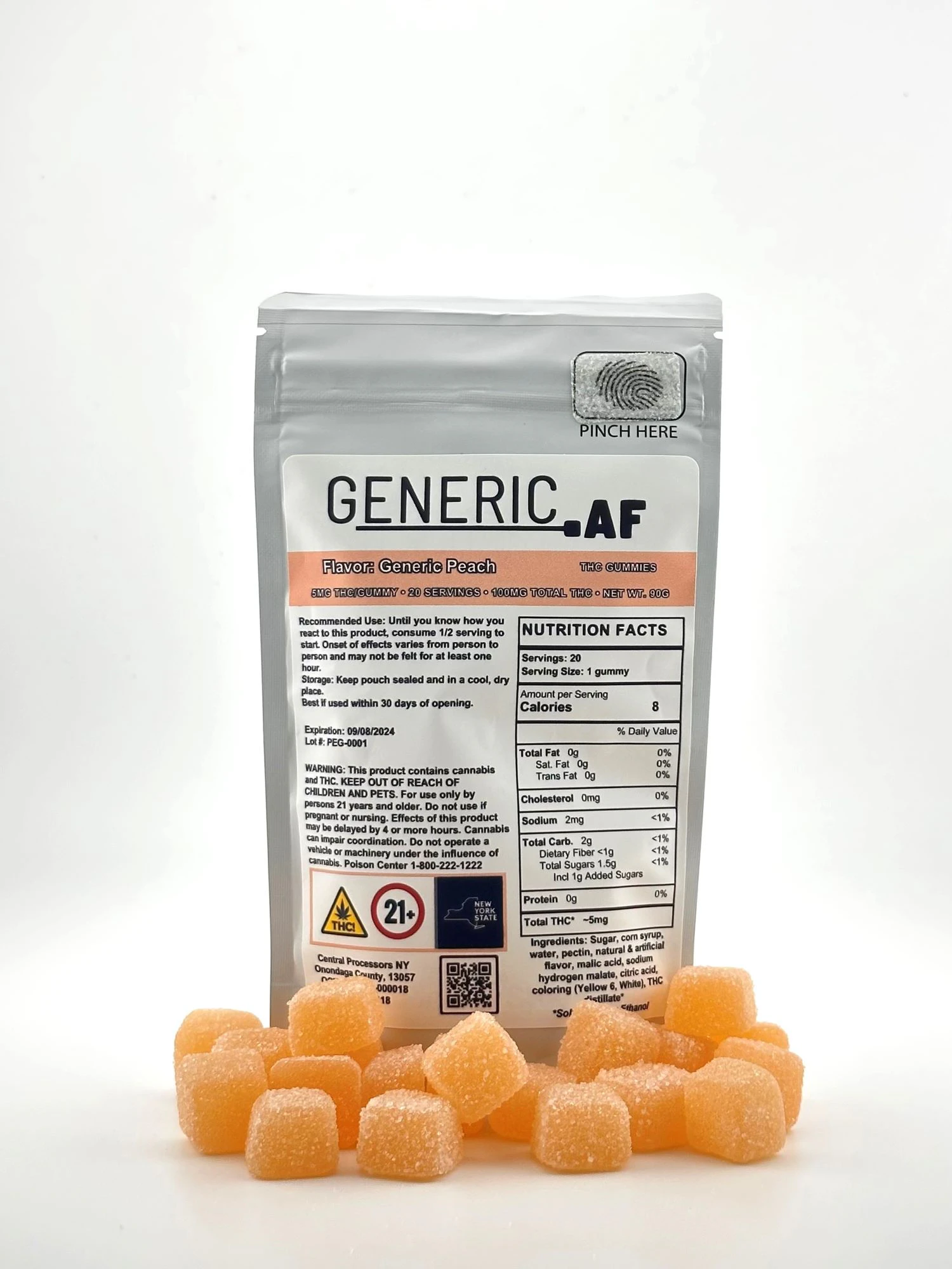 Generic AF - Generic AF - Peach Gummies - 100mg Main Image