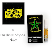 May the 4th - 4 Distillate 1g Vapes for $60