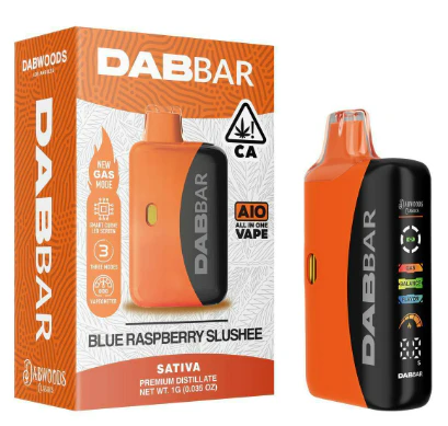 Dabwoods - DABWOODS: Blue Raspberry Slushee 1g DabBar AIO (S) Main Image