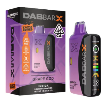 Dabwoods - DABWOODS: Grape God 1g Liquid Live Diamonds AIO (I) Main Image
