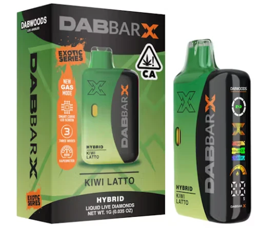 Dabwoods - DABWOODS: Kiwi Latto 1g DabBar Liquid Live Diamonds AIO (H) Main Image