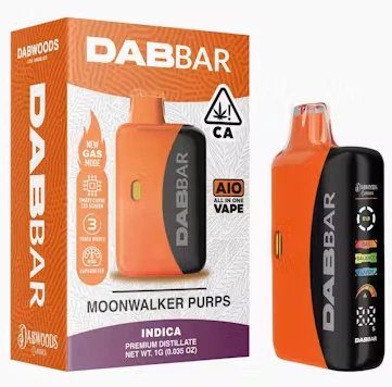 Dabwoods - DABWOODS: Moonwalker Purps 1g DabBar AIO (I) Main Image