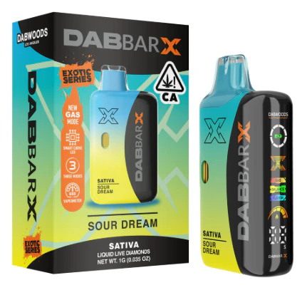 Dabwoods - DABWOODS: Sour Dream 1g DabBar Liquid Live Diamonds AIO (S) Main Image