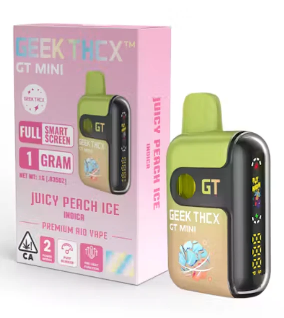 Geek Thcx - GEEK THCX: Juicy Peach Ice 1g GT Mini AIO (I) Main Image