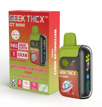 Geek Thcx - GEEK THCX: Watermelon Runtz 1g GT Mini AIO (H) Main Image