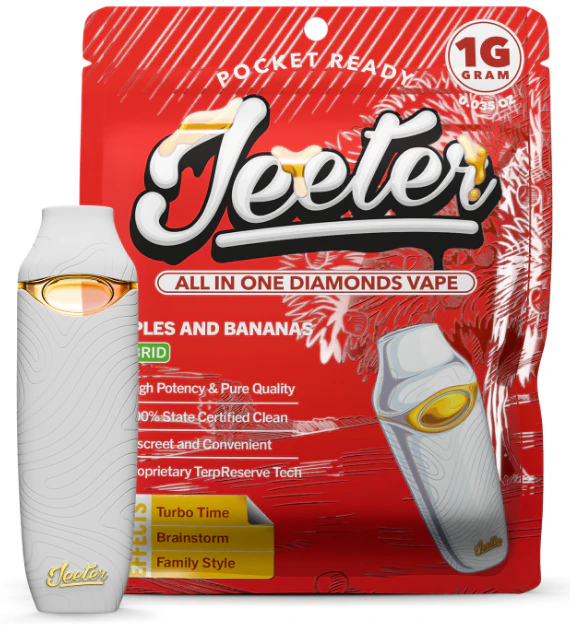 Jeeter - JEETER AIO: Apples & Bananas 1g Premium Liquid Diamonds AIO (H) Main Image