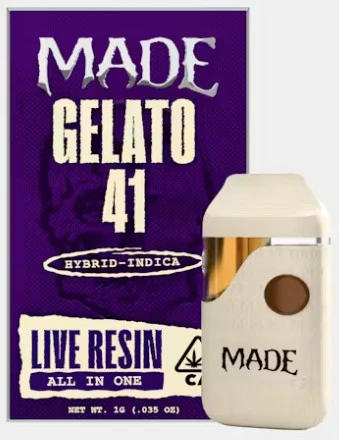 MADE - MADE: Gelato 41 Live Resin AIO (I/H) Main Image