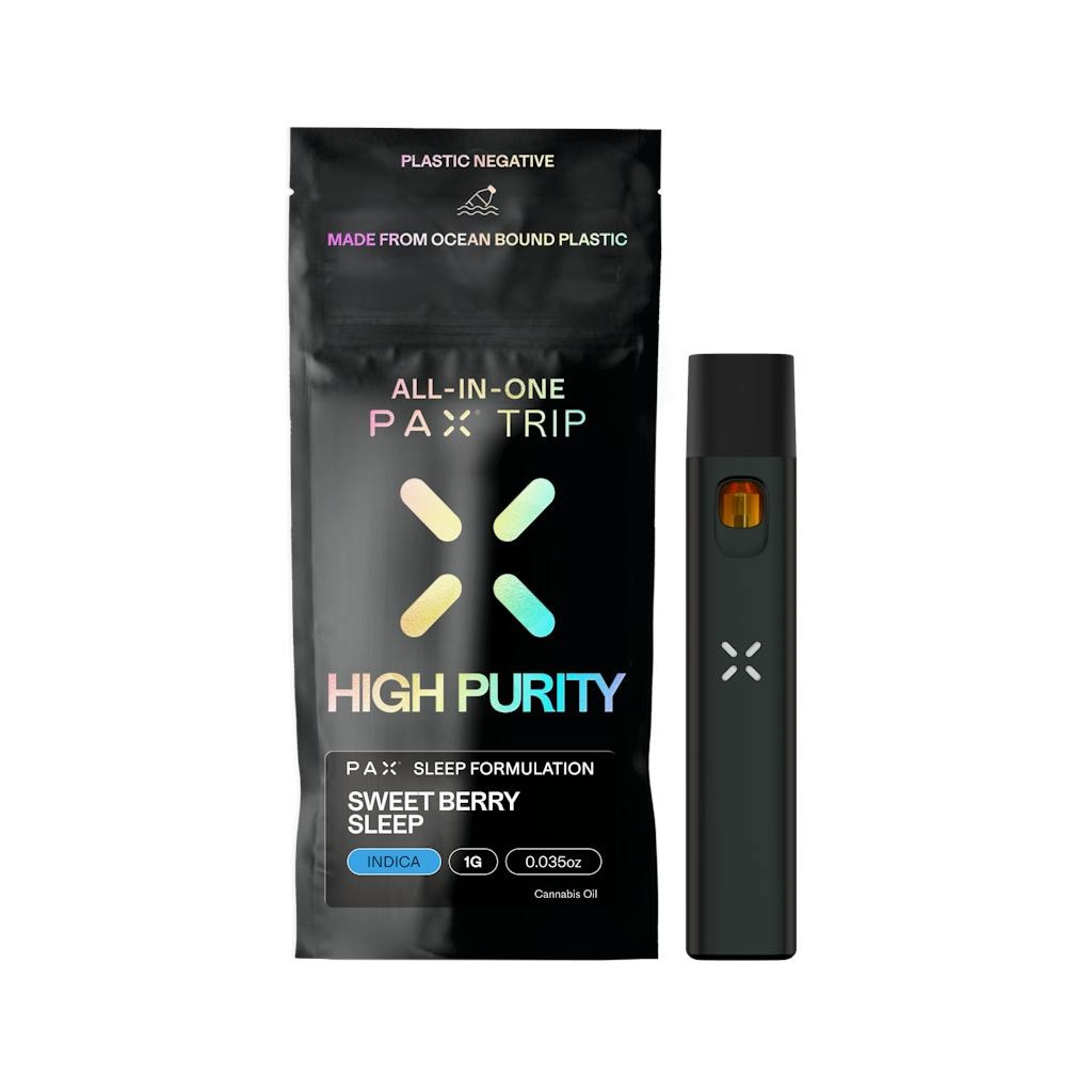 PAX Trip Sweet Berry Sleep High Purity All-In-One Vape 1.0g