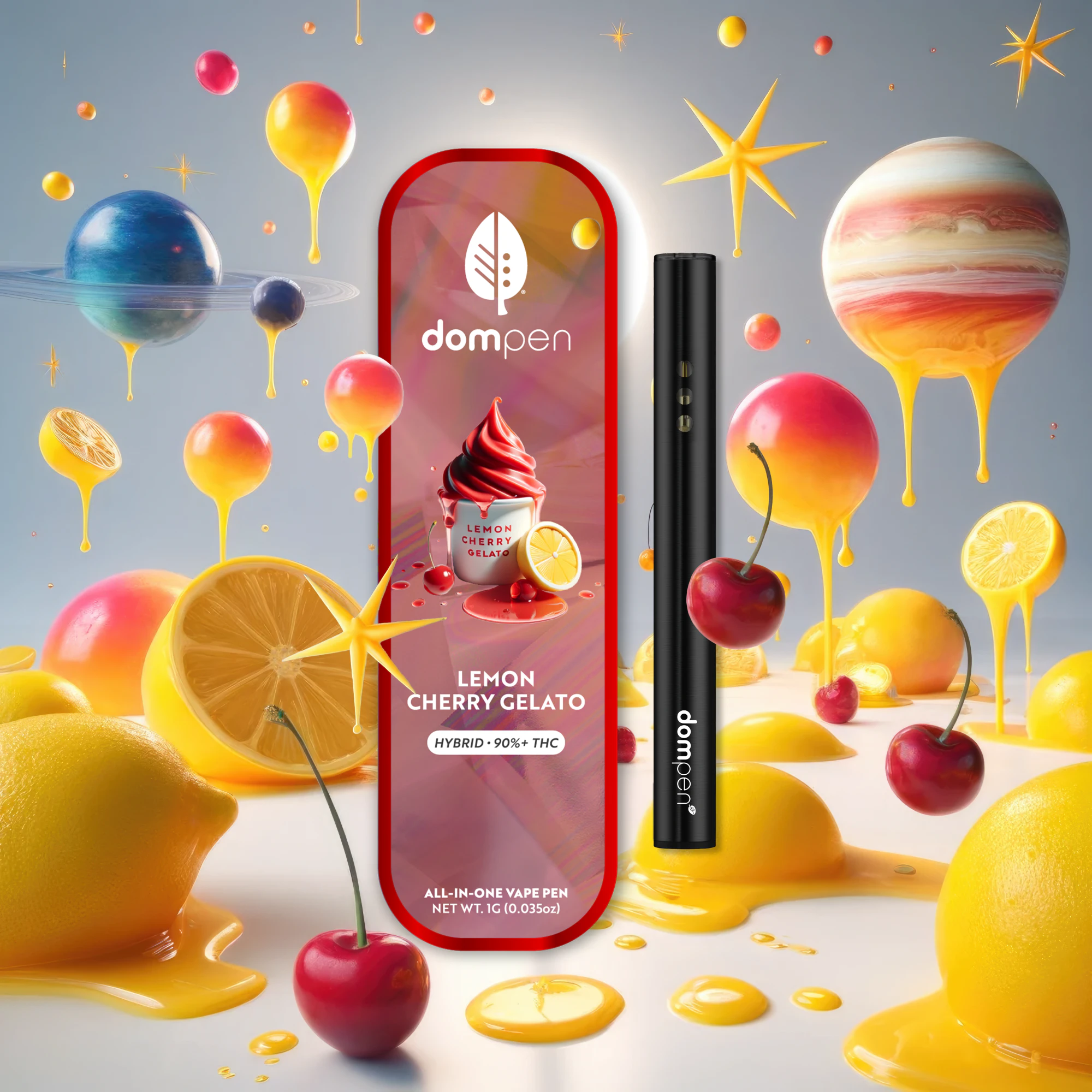 Dom Pen - Lemon Cherry Gelato (H) 90% THC | Dompen | 1g All-In-One Main Image