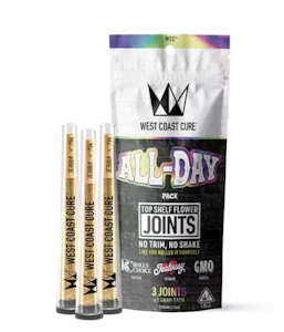 West Coast Cure - [West Coast Cure] Variety Preroll 3 Pack - 3g - All Day Pack (S/H/I)