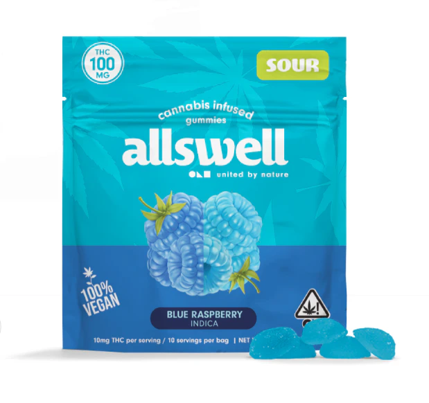 Allswell - ALLSWELL - Edible - Blue Raspberry - Sour - 10PK - 100MG Main Image