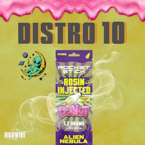 Rocket Stick Alien Nebula Rosin Injected Donut Preroll 1.2g