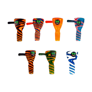 CHEECH GLASS - ASSORTED RETRO BOWL 14MM WITH HANDLE - CHEECH GLASS