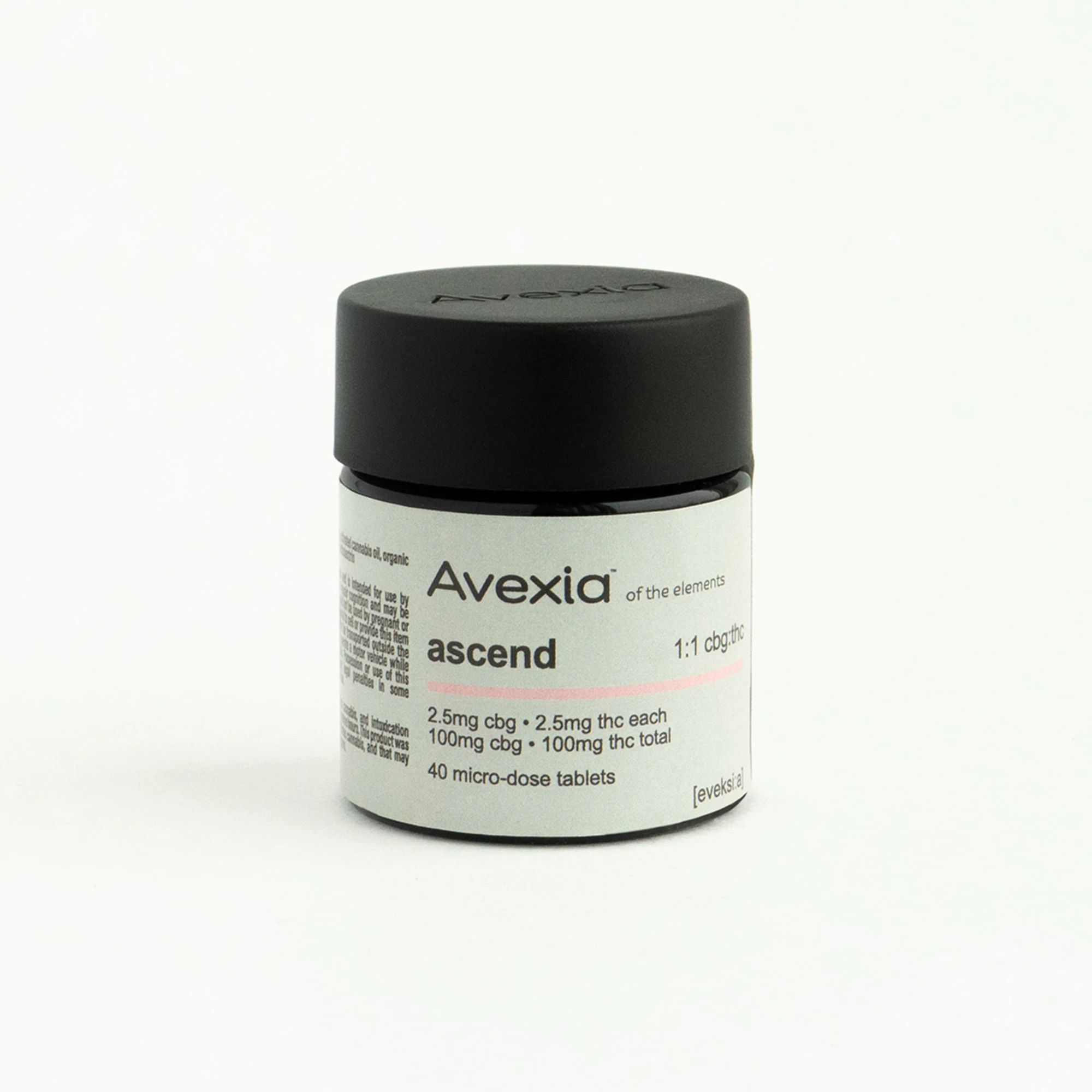 Avexia - Ascend 1:1 CBG:THC Tablets 40pk - 100mg Main Image