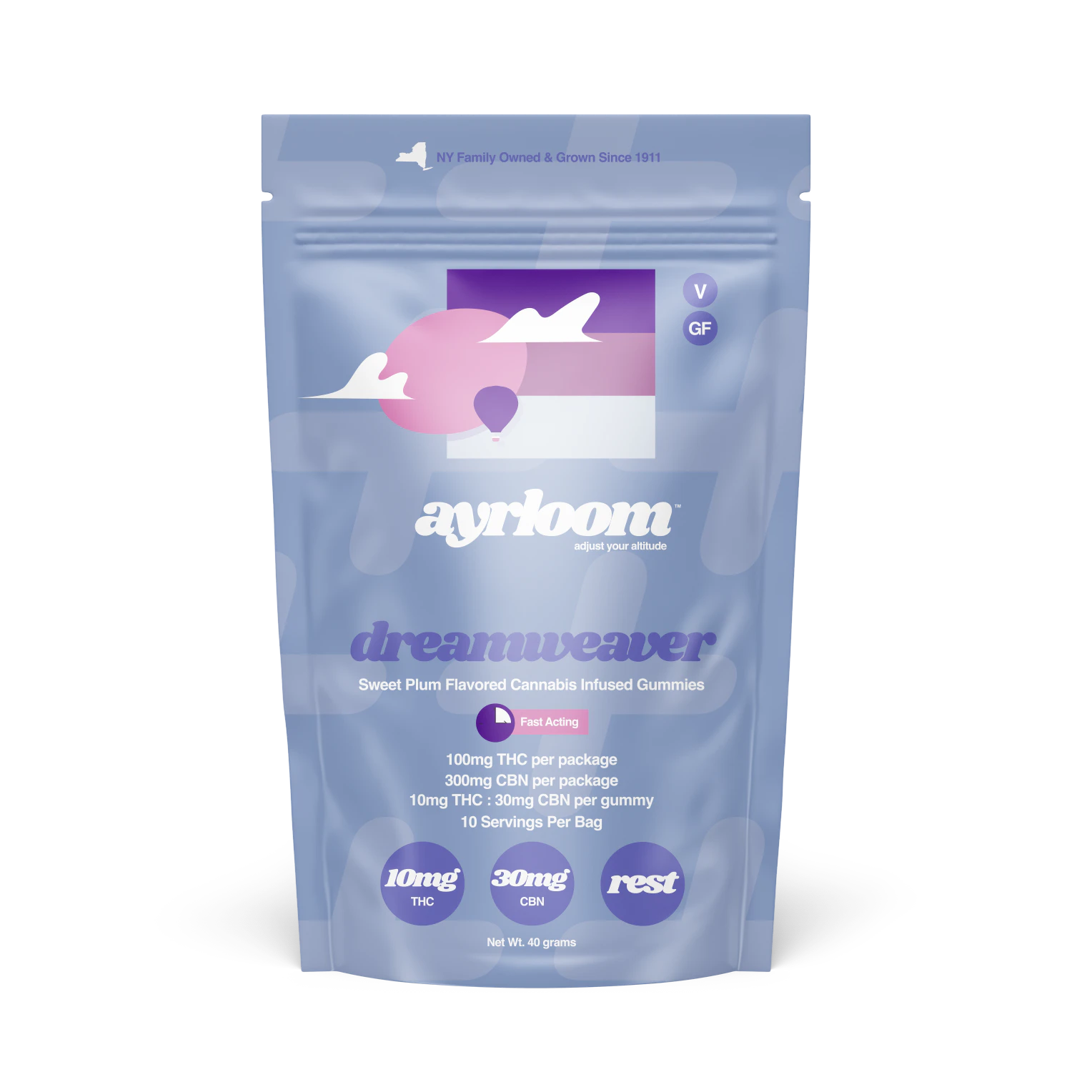 ayrloom - ayrloom | Dream Weaver Sugar Plum | 3:1 THC:CBN | Gummies | 10pk | 100mg Main Image