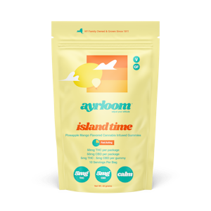 AYRLOOM - "Island Time" Pineapple Mango | Ayrloom | Gummies | 10pcs | 5mg | 1:1 (THC:CBD) 
