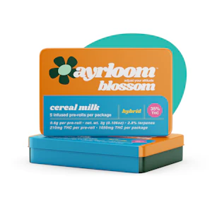 ayrloom - Cereal Milk | Preroll Infused | 0.6g x 5pk | ayrloom