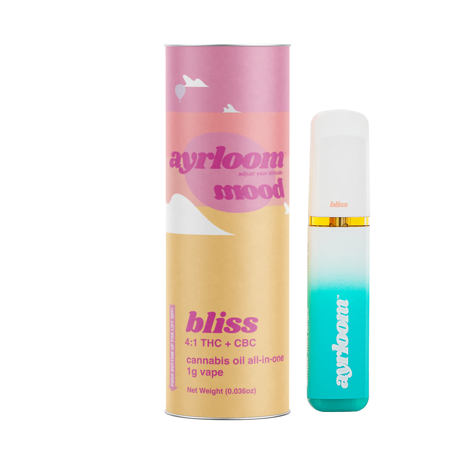 ayrloom - ayrloom | Bliss | Mood | AIO Vape | 4:1 THC:CBC | 1g Main Image
