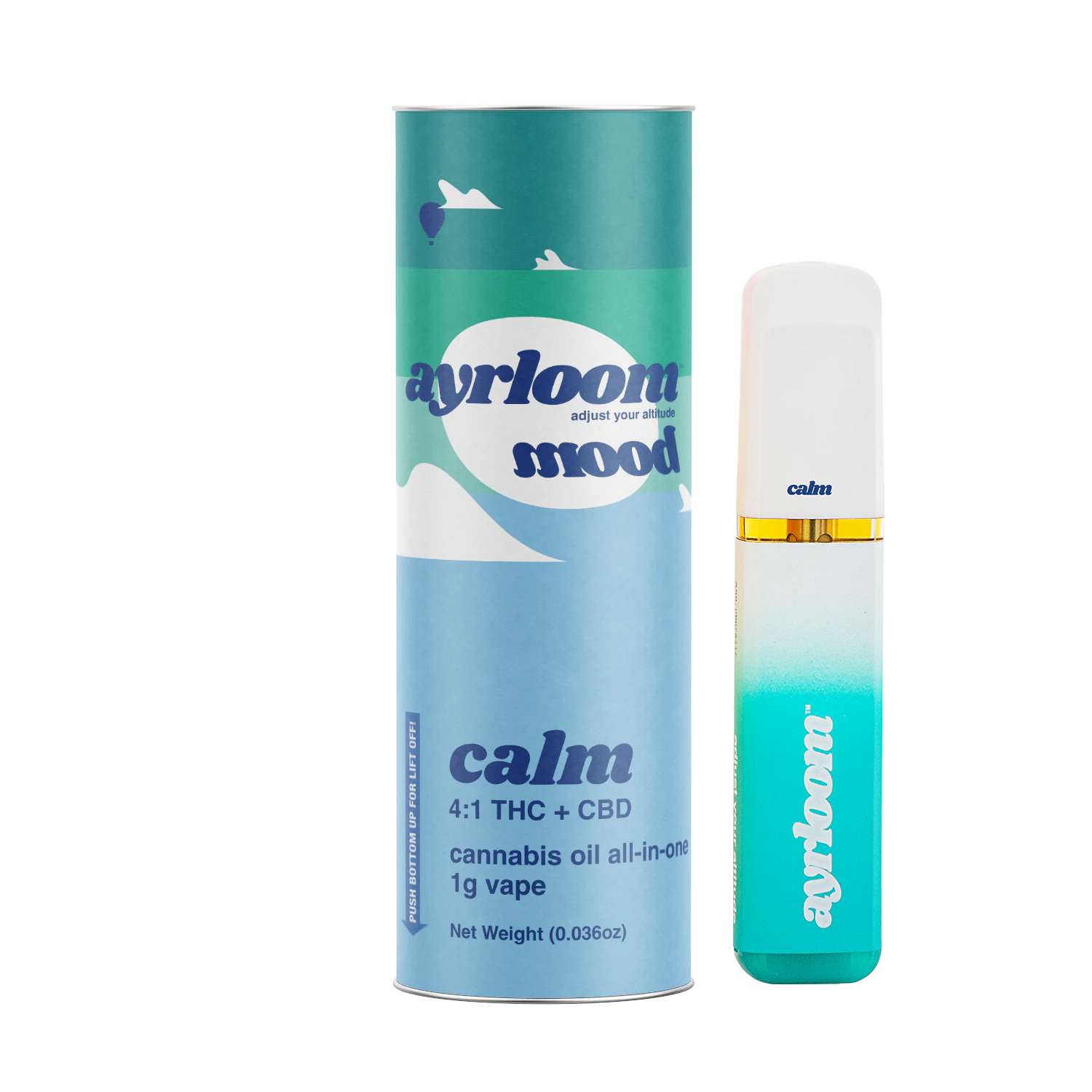 ayrloom - ayrloom | Calm | Mood | AIO Vape | 4:1 THC:CBD | 1g Main Image