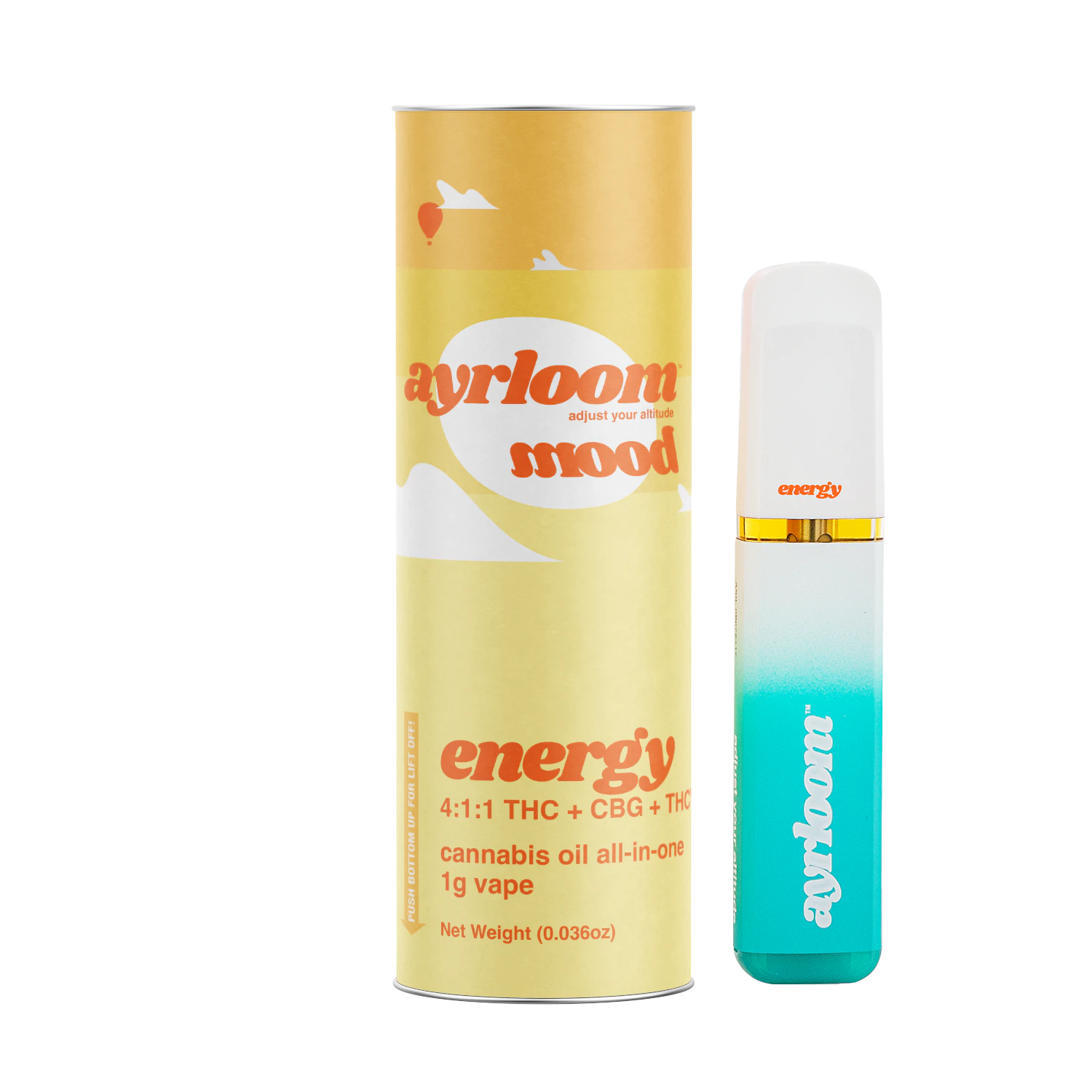 ayrloom - ayrloom | Energy | Mood | AIO Vape | 4:1 THC:CBC | 1g Main Image