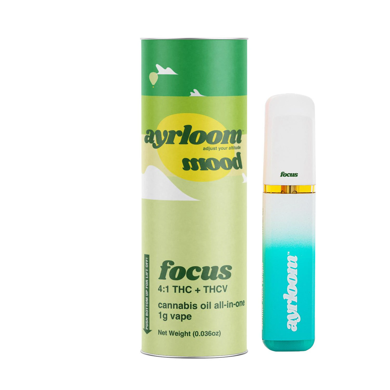 ayrloom - Ayrloom - Mood - Focus 4:1 THC:THCV - 1g - AIO Disposable Main Image