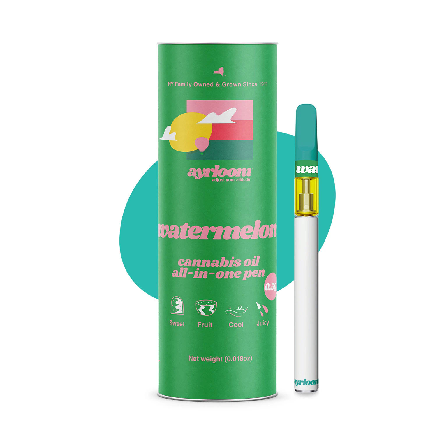 ayrloom - Ayrloom - Watermelon - 0.5g - AIO Vape - 90% THC - Vape Pen Main Image