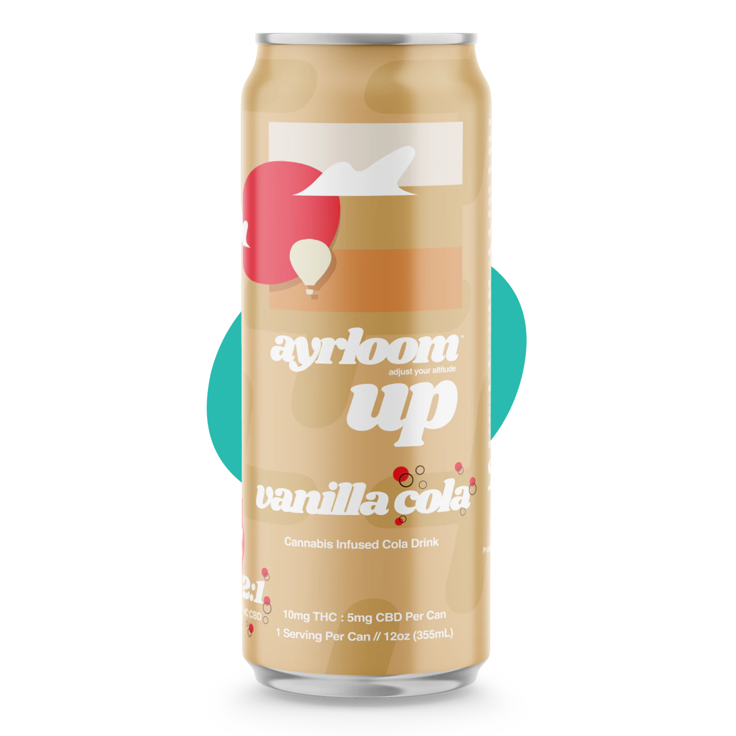ayrloom - Ayrloom - Vanilla Cola - 1:1 (5mg THC: 5mg CBD) - 12oz Single Can Beverage   Main Image