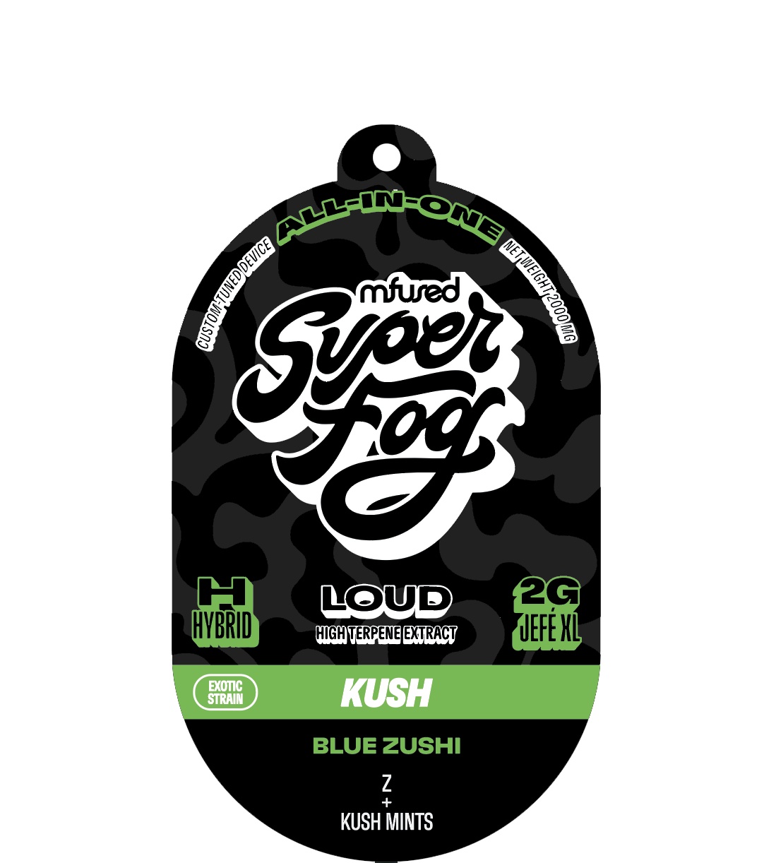 super fog vapes Mfused - SuperFog - Loud Jefe - Blue Zushi - 1g BM600 Flavors:Orange Dream Refresher Grinder PAX - 3-part