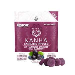KANHA - Kanha 2:1 CBG:THC Acai Blueberry Gummies 300mg