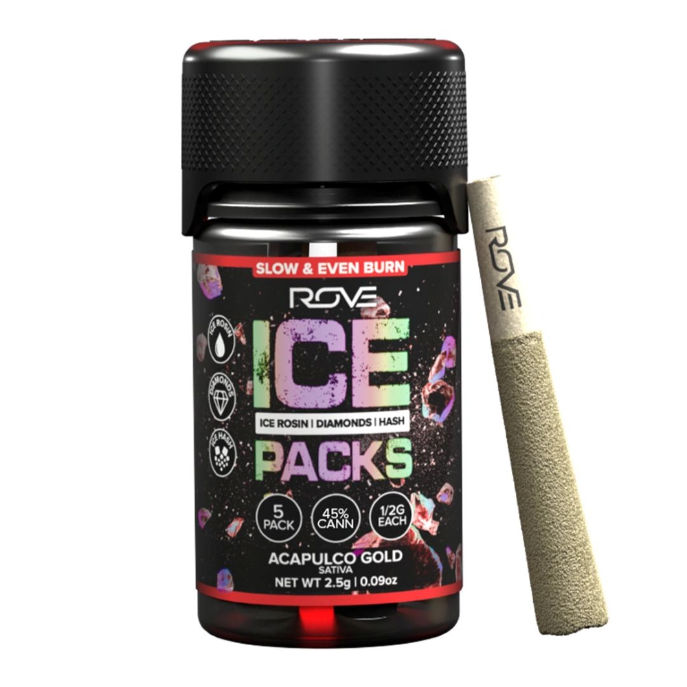 Rove | Acapulco Gold | Ice Pack Rosin, Diamond, Hash Infused - 2.5g/5pk