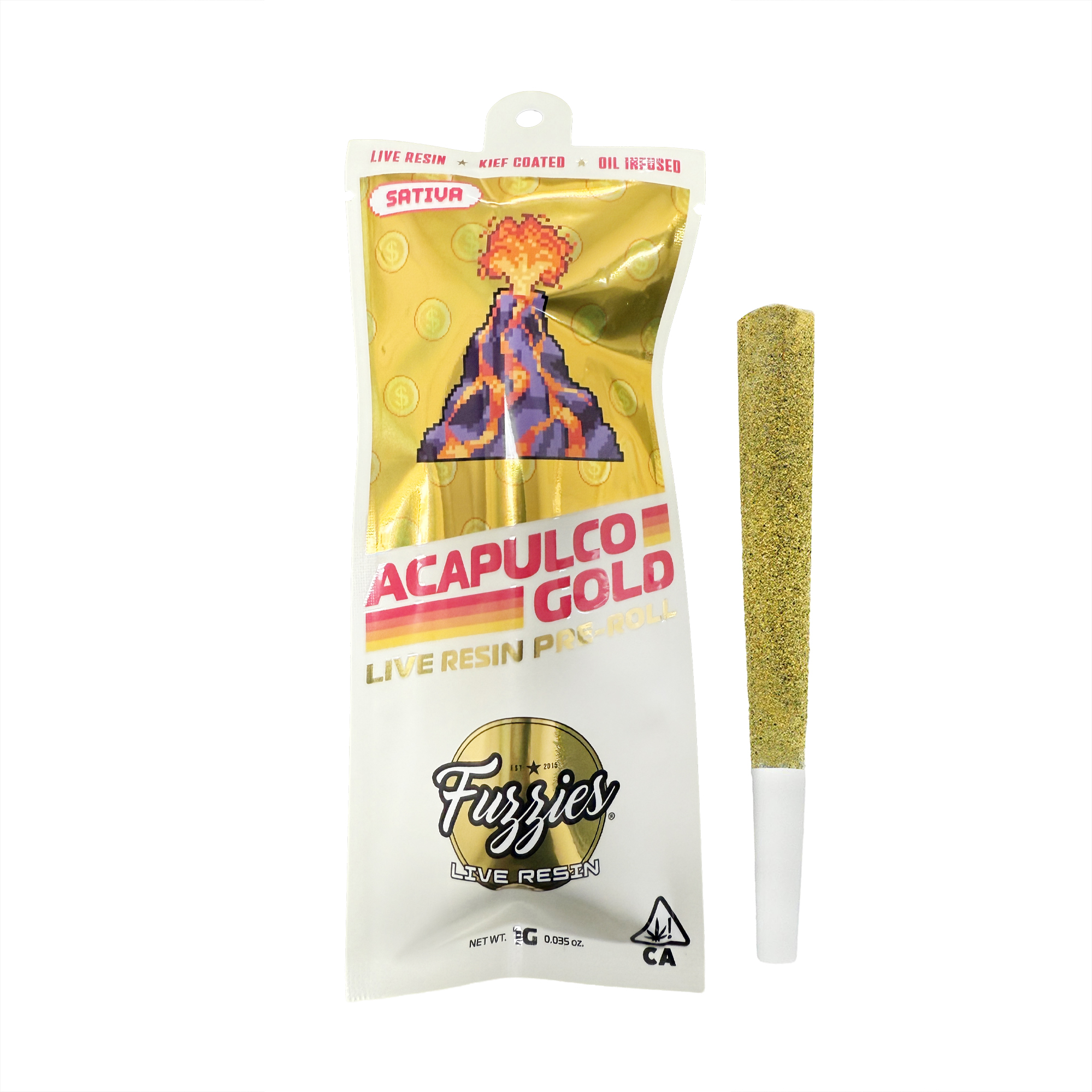 Fuzzies Acapulco Gold Live Resin Infused Pre-Roll 1.0g