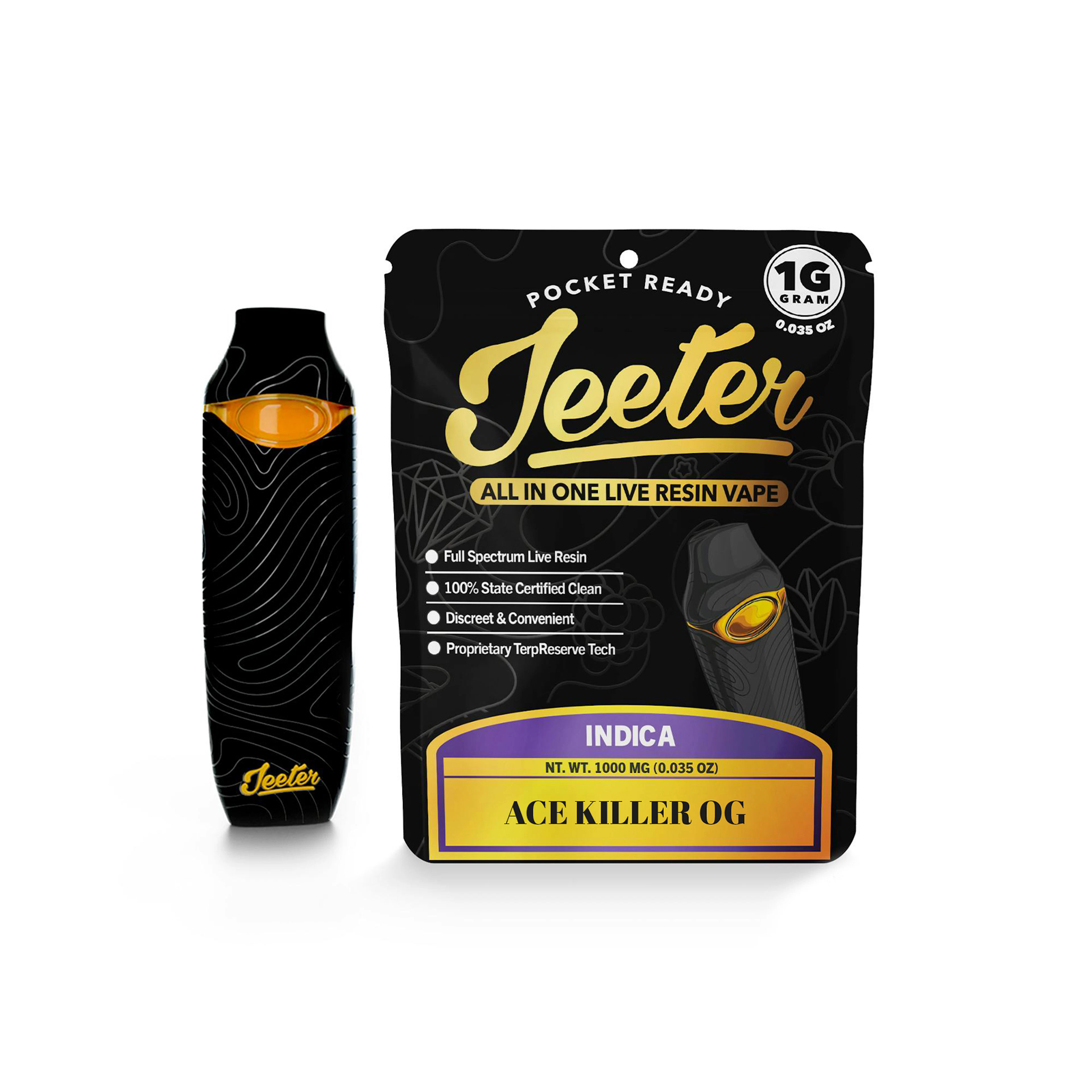 Jeeter Ace Killer OG Live Resin All-In-One Vape 1.0g