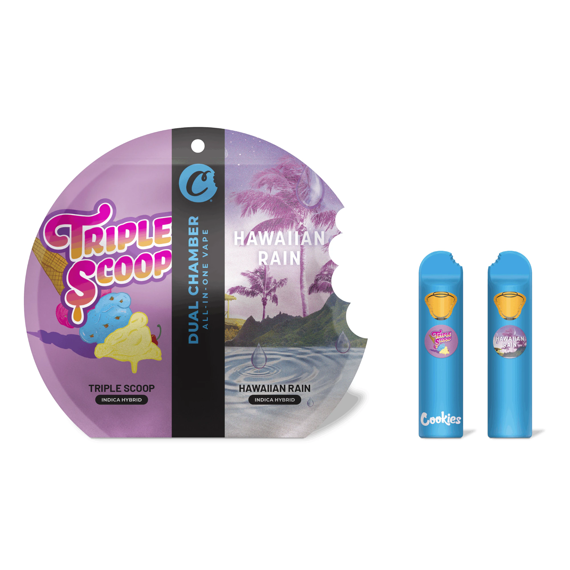 Cookies - COOKIES | TRIPLE SCOOP & HAWAIIAN RAIN DUAL CHAMBER - AIO | CARTRIDGE | 1G Main Image