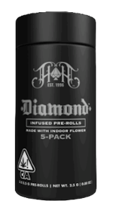 HEAVY HITTERS - [Heavy Hitters] Diamond Infused Preroll 5 Pack - 2.5g - Acapulco Gold (S)