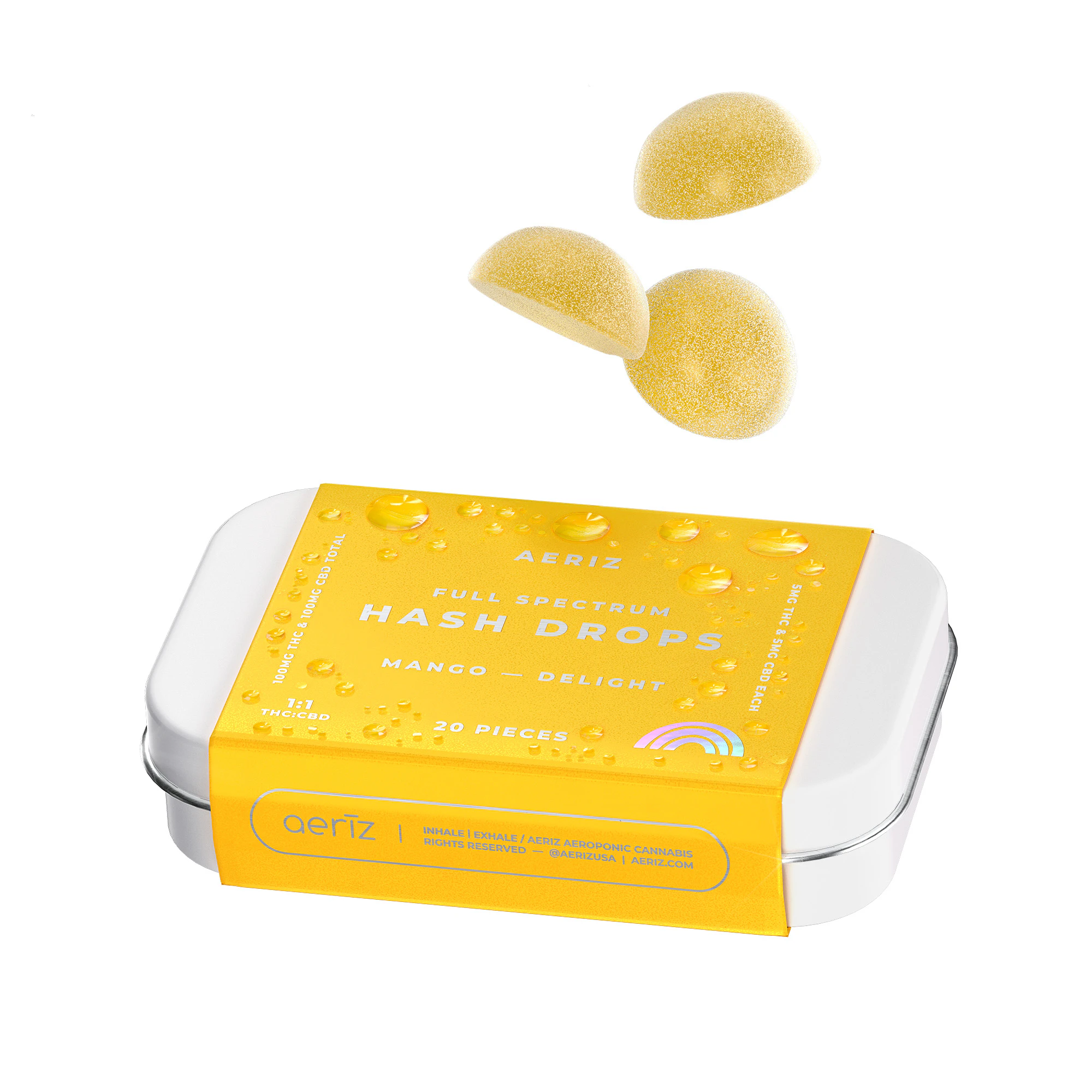 Aeriz - Aeriz | 20pc Full Spectrum Hash Drops | Mango 1:1 - Jenny Kush | 100mg Main Image