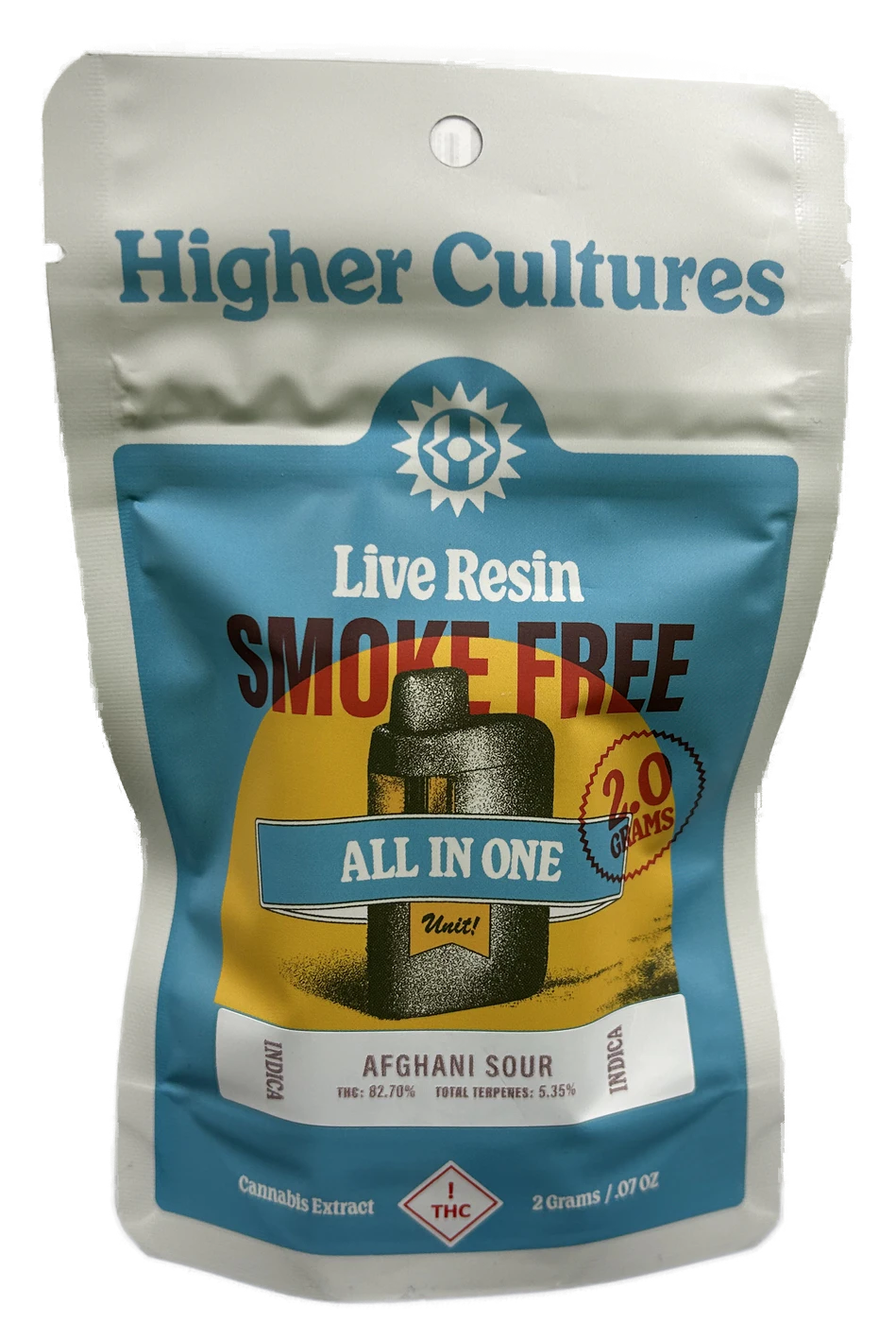 Higher Cultures - Afghani Sour (2G) | Live Resin Disposable | Indica Hybrid Main Image